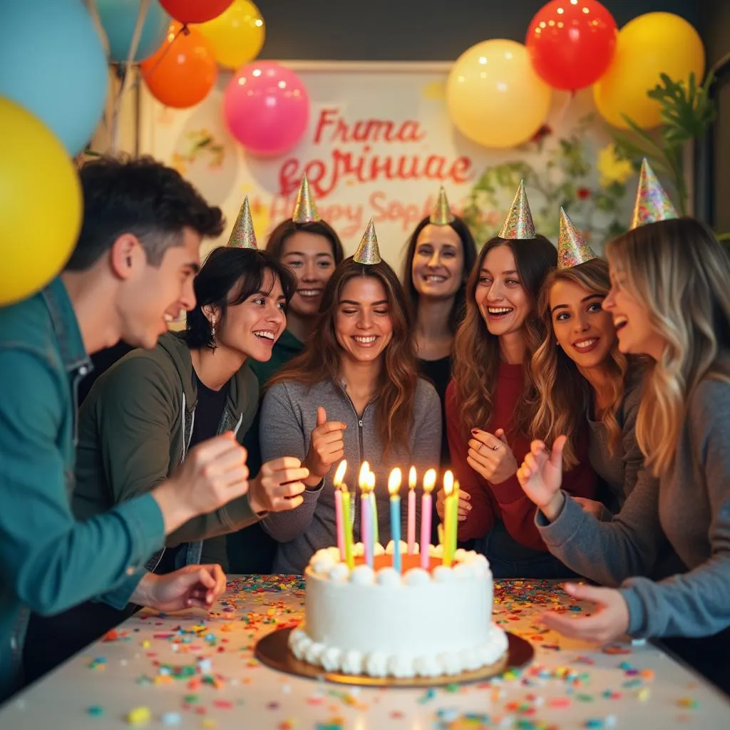 Celebração de aniversário da empresa